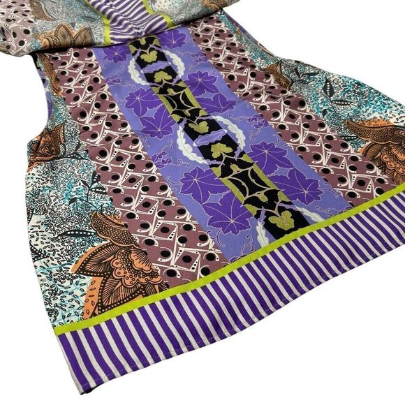 Etro Silk Blouse in Medium (8-10) Floral Geometric Floral Size 42 IT - Picture 9 of 14